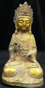 Picture of Antique Brass Sitting Buddha (BR05)