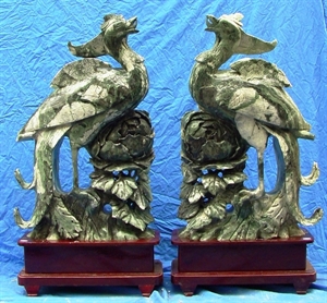 Picture of PAIR OF LARGE JADE PHOENIX (A109)