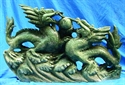 Picture of LARGE JADE 2 DRAGONS (LH30)