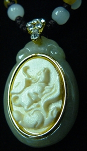 Picture of IVORY & JADE NECKLACE - RAT (I12-01)