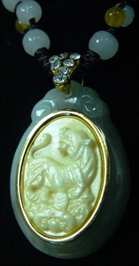 Picture of IVORY & JADE NECKLACE - TIGER (I12-03)