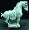 Picture of REAL JADE SADDLED TANG HORSE (LH8A)