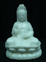 Picture of 16" WHITE JADE KWANYIN SITTING ON LOTUS (A82)