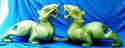 Picture of Large Pair of Jade Pixiu / Ancient Dragons (WJ33)
