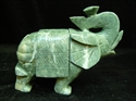 Picture of 7" Jade Saddled Elephant (LH9E)