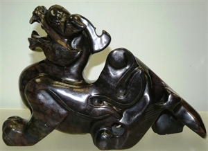Picture of LARGE JADE ANCIENT DRAGON / PIXIU / KYLIN (WJ34)