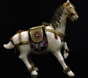 Picture of 5" Bone and Cloisonne Saddled Tang Horse (JSM)